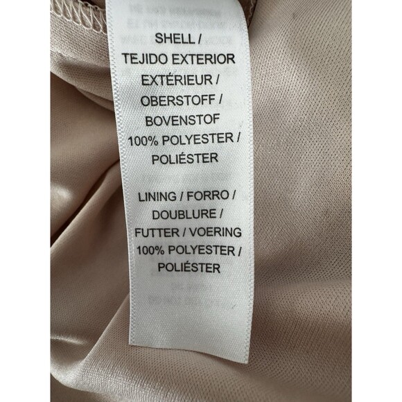 Adrianna Papell Sequin Beaded Gown Pink Nude 16 Formal Evening Dress - Picture 12 of 13